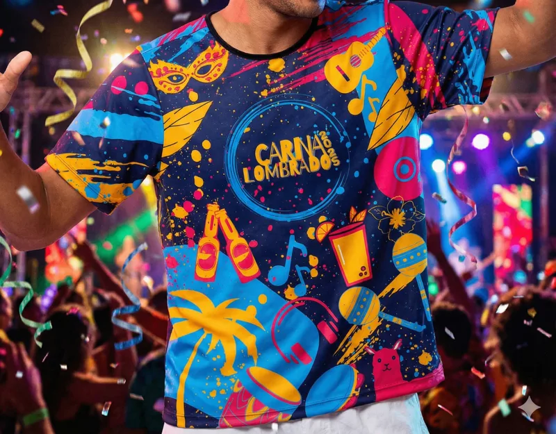 Abadá personalizado modelo camiseta com manga curta em malha DryFit antibacteriana